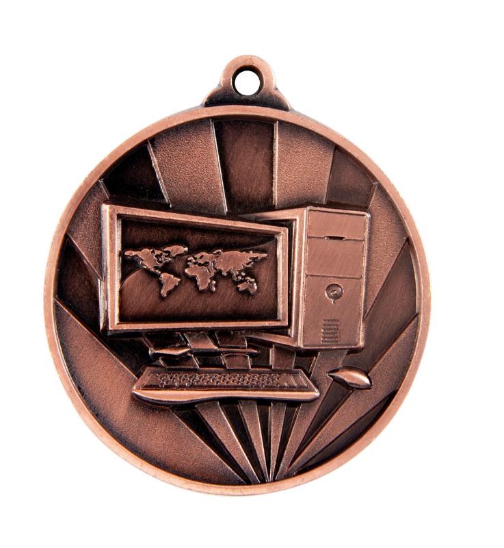 1076-42BR Sunrise Medal-Computers 5cm