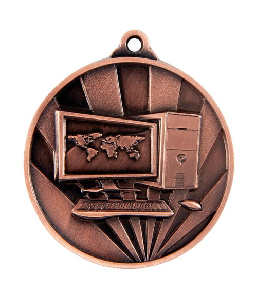 1076-42BR Sunrise Medal-Computers 5cm