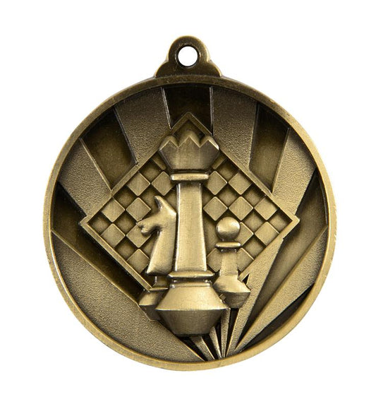 1076-43G Sunrise Medal-Chess 5cm