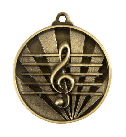 1076-44G Sunrise Medal-Music 5cm