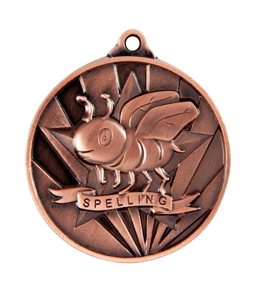1076-50BR Sunrise Medal-Spelling 5cm