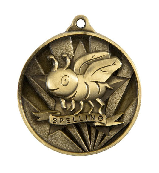 1076-50G Sunrise Medal-Spelling 5cm