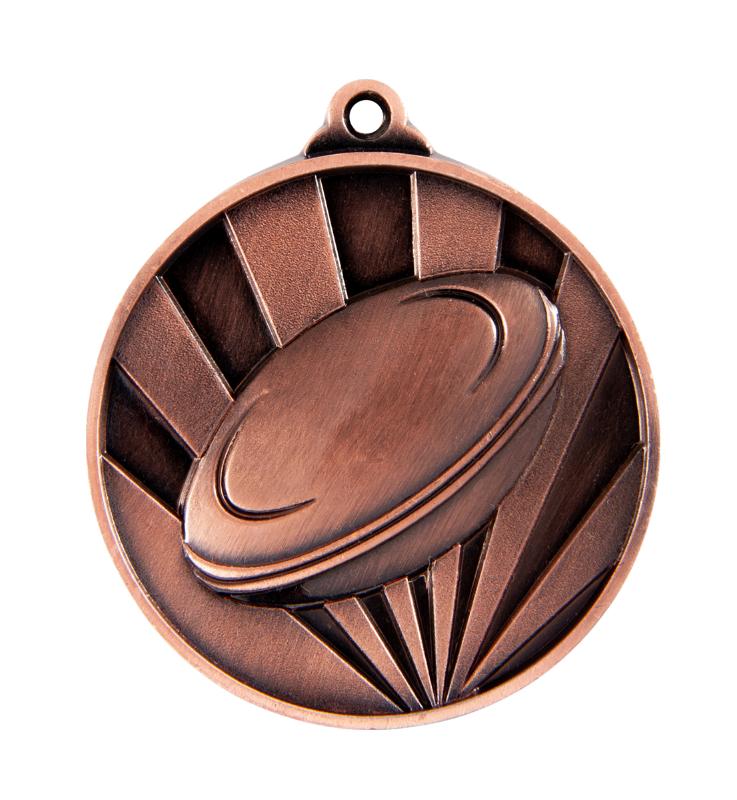 1076-6BR Sunrise Medal-Rugby 5cm