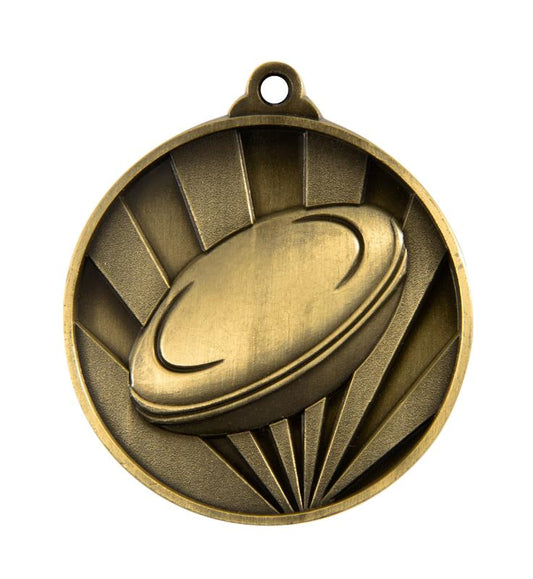 1076-6G Sunrise Medal-Rugby 5cm
