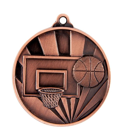 1076-7BR Sunrise Medal-Basketball 5cm