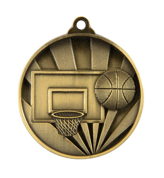 1076-7G Sunrise Medal-Basketball 5cm
