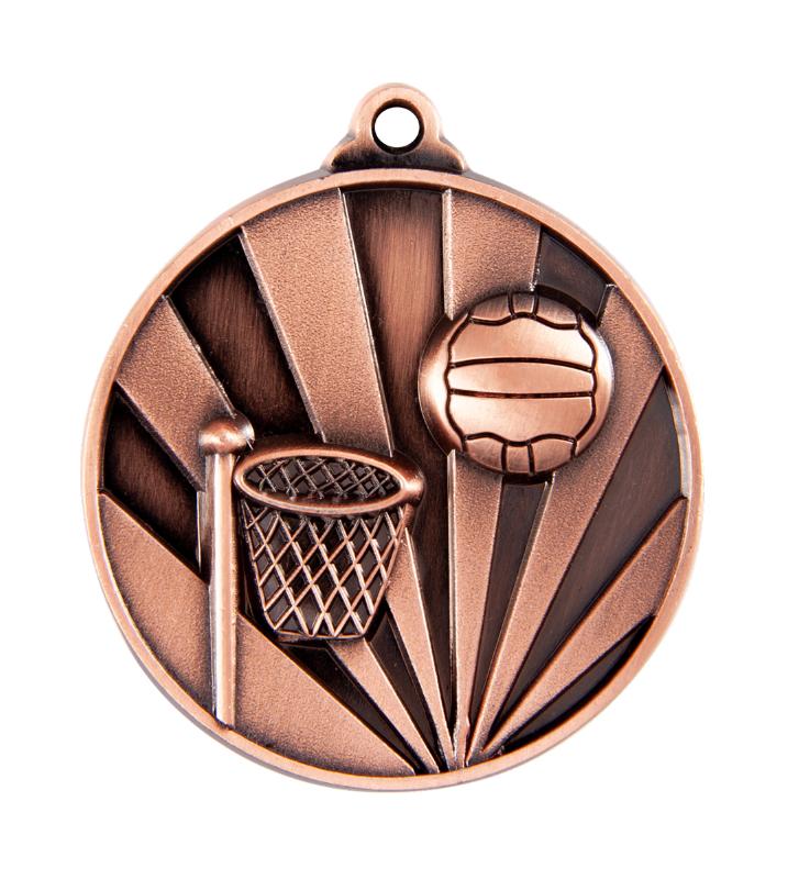 1076-8BR Sunrise Medal-Netball 5cm