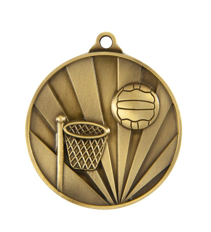 1077-8G Sunrise Medal-Netball 7cm