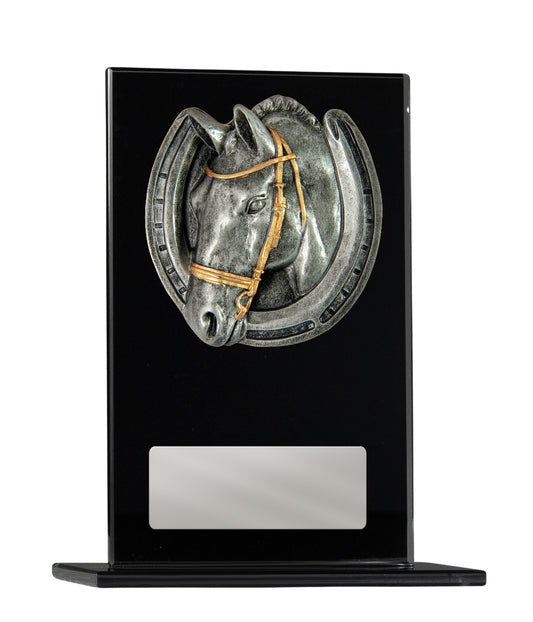 1215BKE-RI29G Black Glass Series-Horses