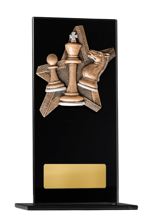 1215BKA-RS43  Black Glass Series-Chess