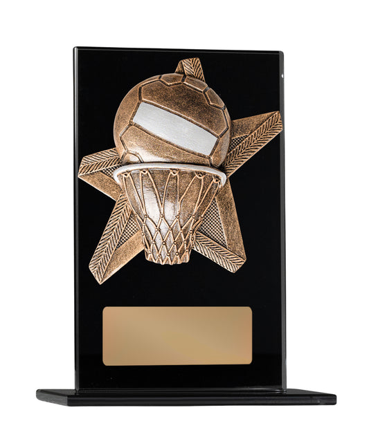 1215BKA-RS8  Black Glass Series-Netball