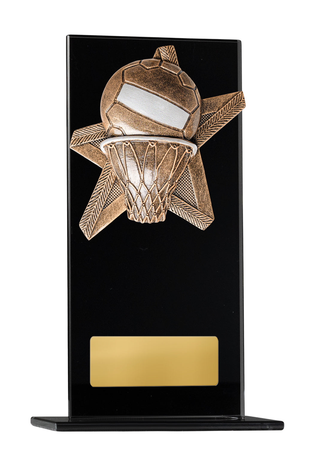 1215BKA-RS8  Black Glass Series-Netball