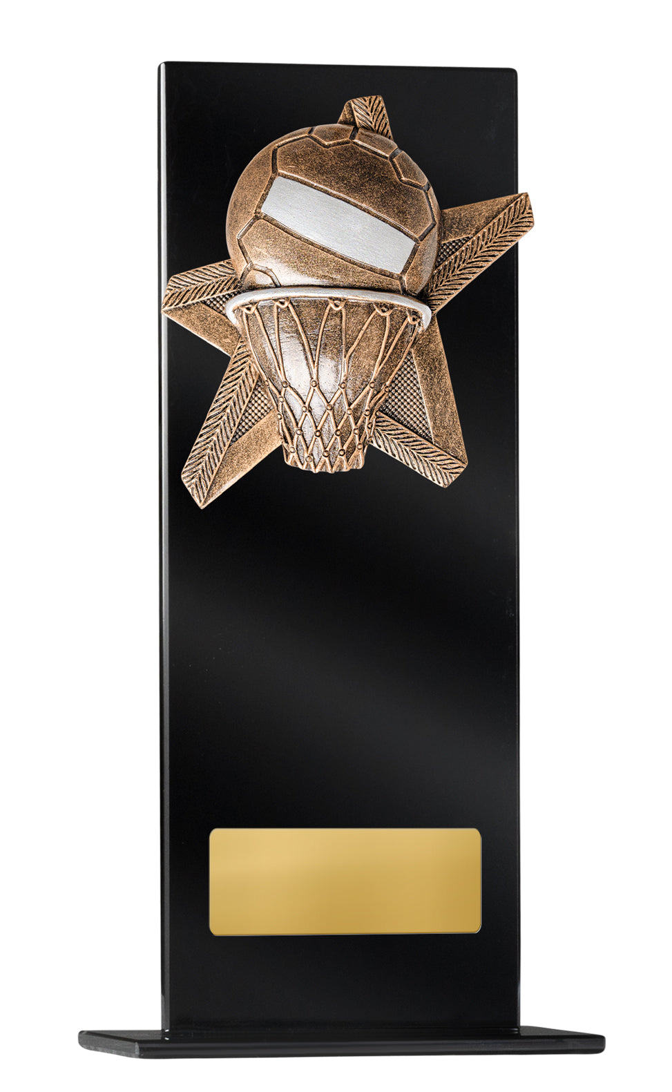 1215BKA-RS8  Black Glass Series-Netball