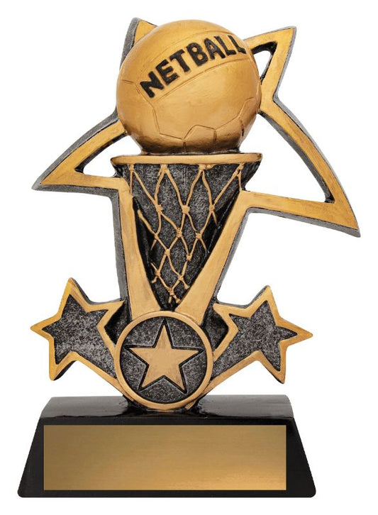 12437L Netball Tri-Star 15cm