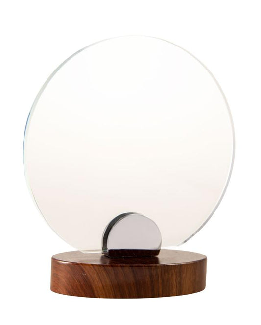 1278-1C Glass/Timber Base 20cm