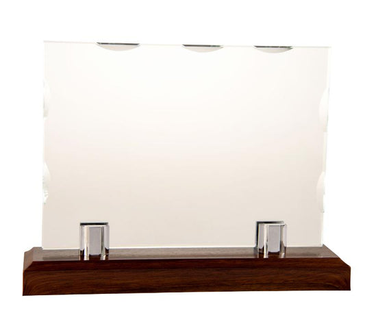 1278-3A Glass/Timber Base 14cm