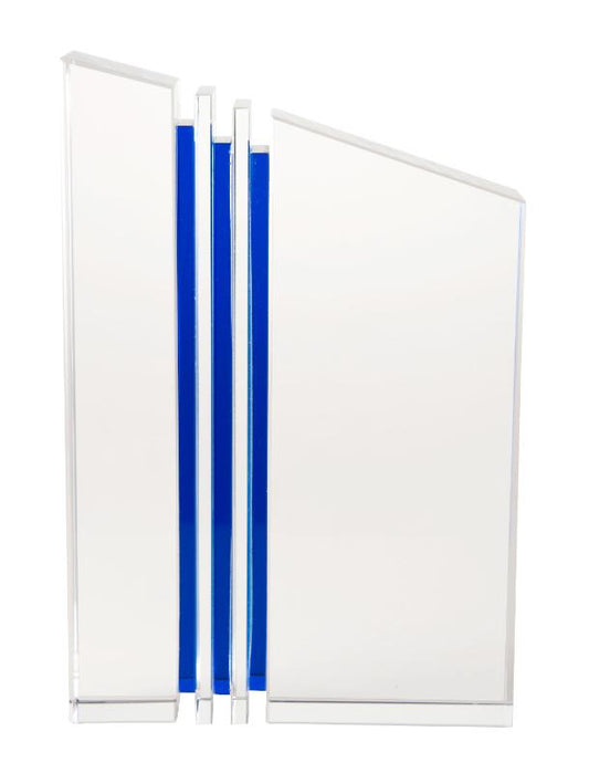 1284A Triple Blue Stripe Crystal 19cm