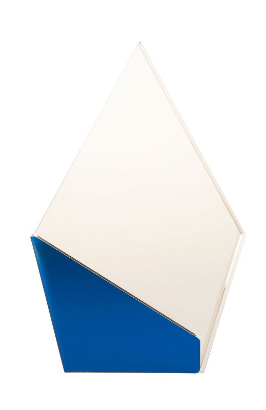1286-3C Blue Metallic Crystal-Arrowhead 22cm