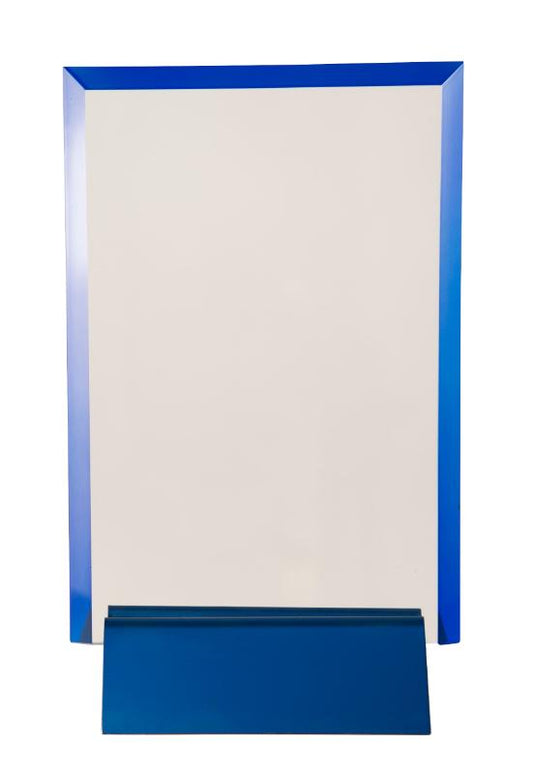 1287-1B Glass/Metallic Blue Base 20cm