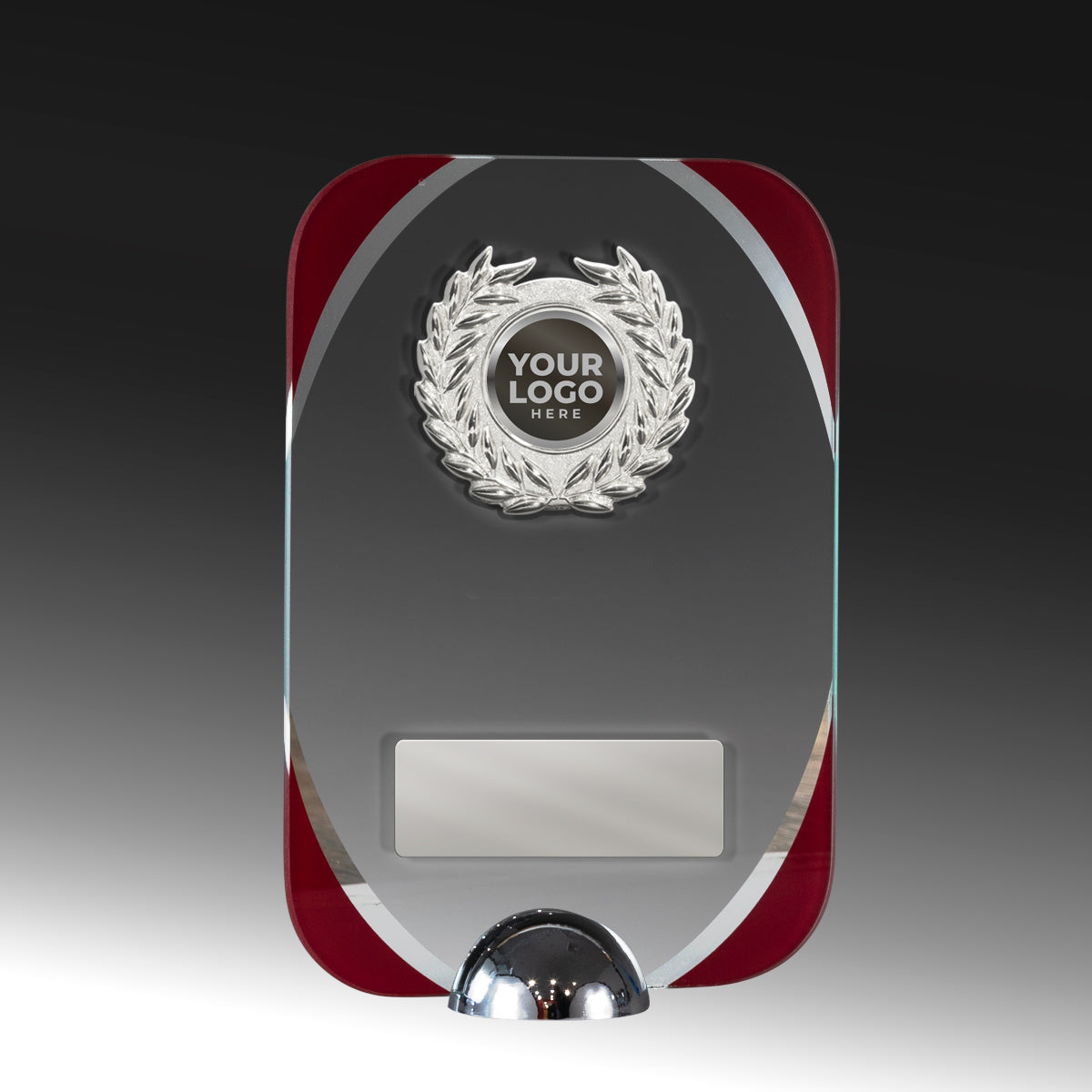 1292AR-3781SVP Clear-Red Glass with Trim