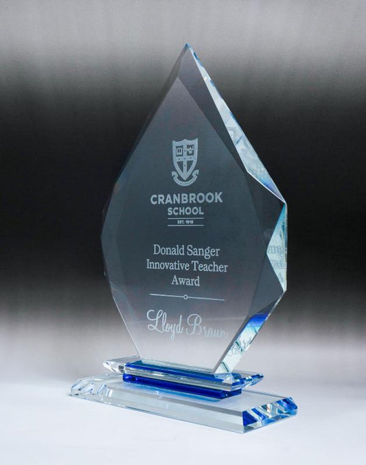 -203379 Aquamarine Glass-Arrow. 22cm