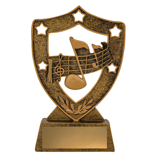 135MUS Music Gold Shield