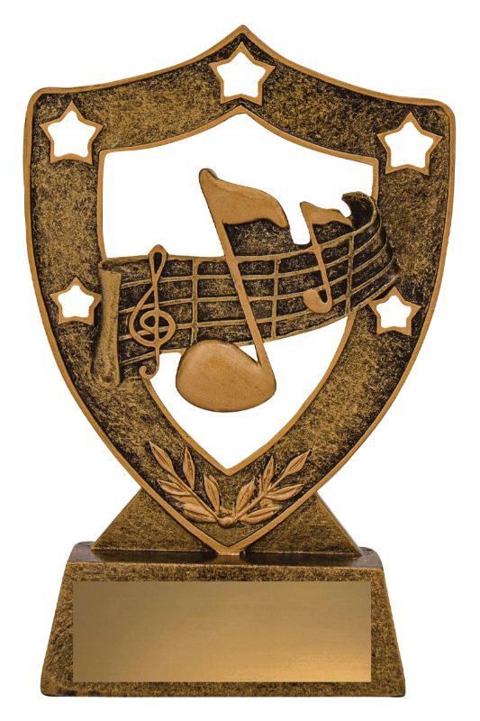 13521 Music Gold Shield 13.5cm
