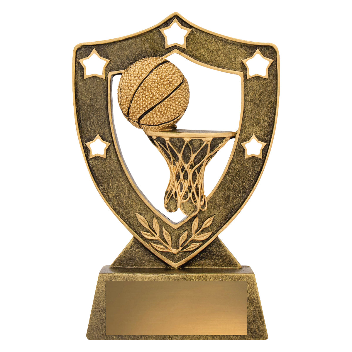 135BAS Basketball Gold Shield