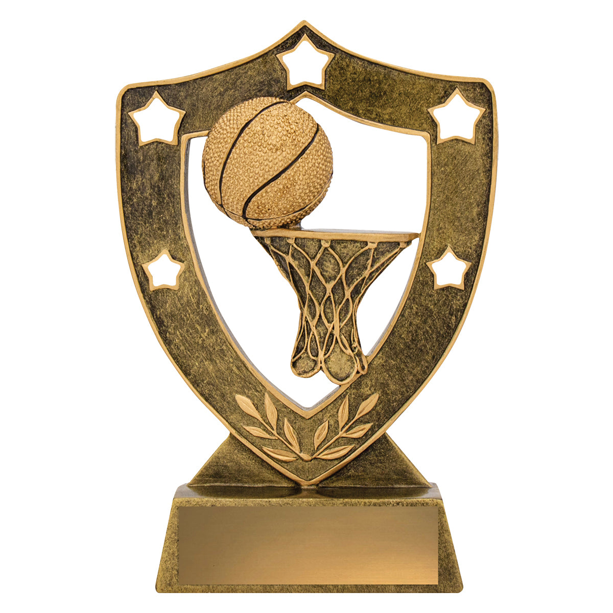 135BAS Basketball Gold Shield