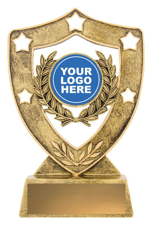 13700 Achievement Gold Shield Trophy 21cm