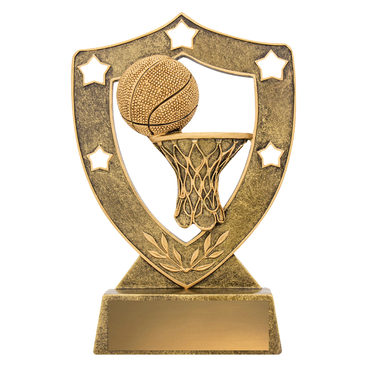135BAS Basketball Gold Shield
