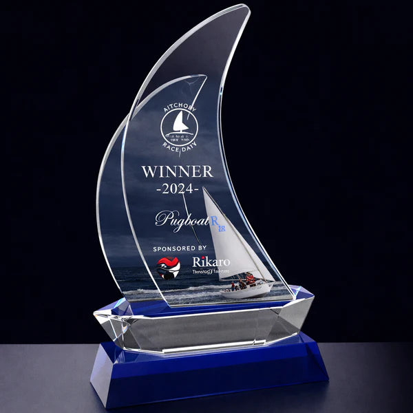 OCQ-402 Yacht Crystal Award 225mm