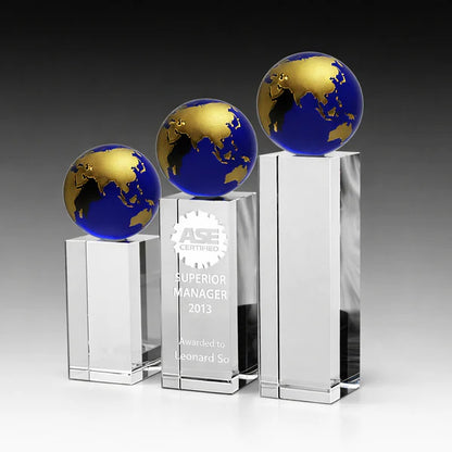 OCC-GB Gold & Blue World Globe