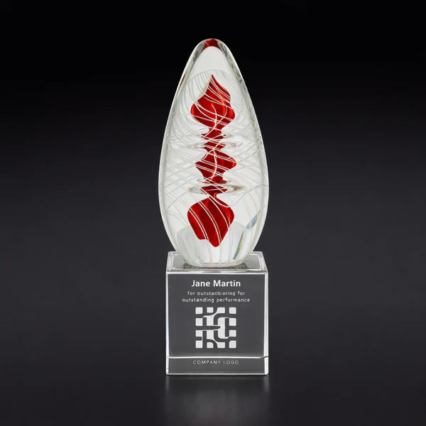 CZ-PW31 Red Conrtina on Crystal Base 230mm