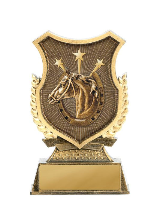 20AA-SS29GS Shield Stand-Horses 12.5cm