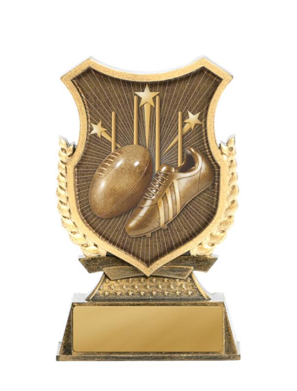 20AA-SS3GS Shield Tower-Aussie Rules 12.5cm