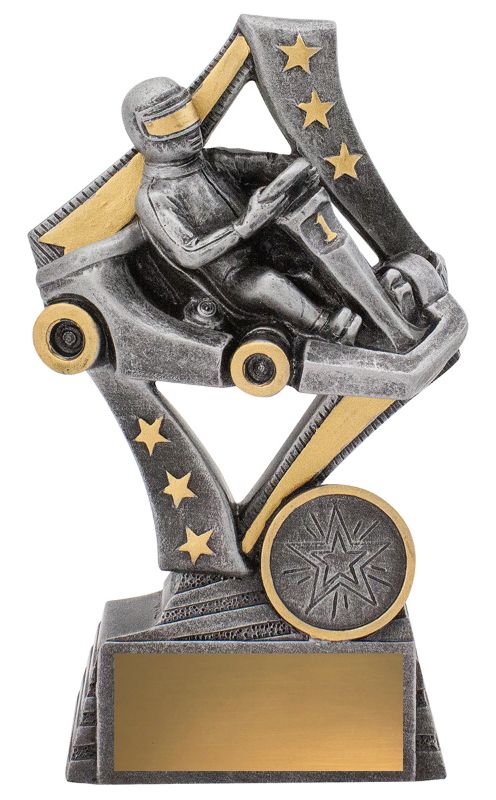 29765B Flag Go Kart Theme 15.5cm
