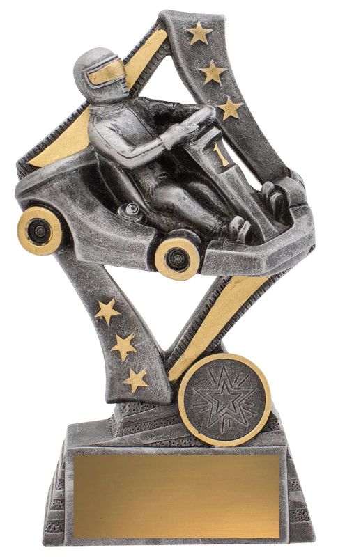 29765C Flag Go Kart Theme 17.5cm