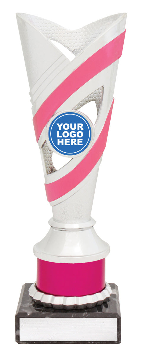 D599 Curve Cups - Silver / Pink