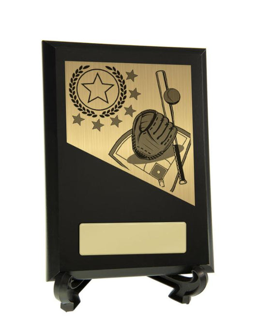 8231BK-PS5A Baseball Theme on Plaque 15.5cm