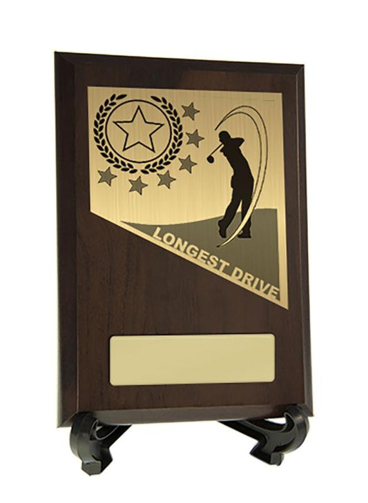 8231CH-PS10LD Plaque with Golf Longest Drive Trim 15.5cm