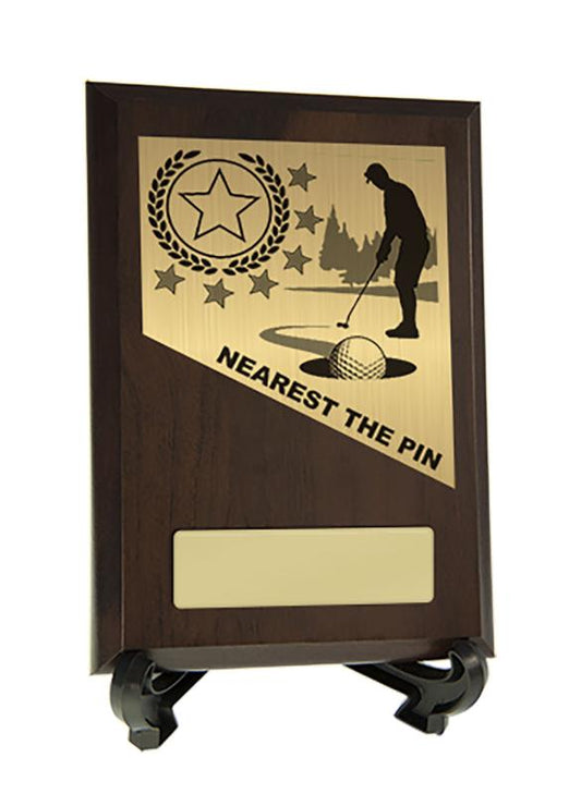 8231CH-PS10NTP Plaque with Golf Trim 15.5cm
