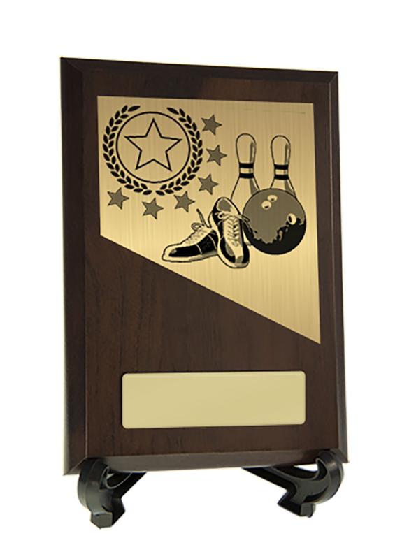 8231CH-PS21A Plaque with Tenpin Trim 15.5cm