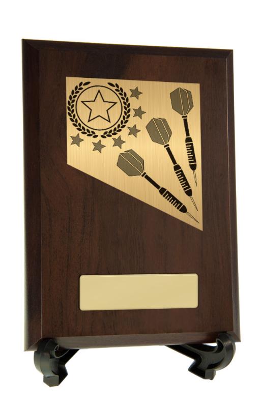 8231CH-PS26A Plaque with Darts Trim 15.5cm