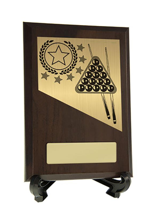 8231CH-PS34A Billiards Theme on Plaque 15.5cm