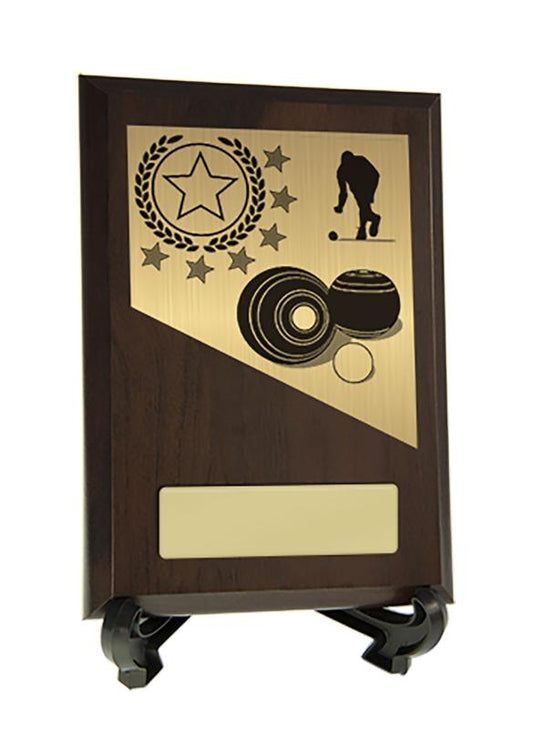 8231CH-PS58A Plaque with Lawn Bowls Trim 15.5cm