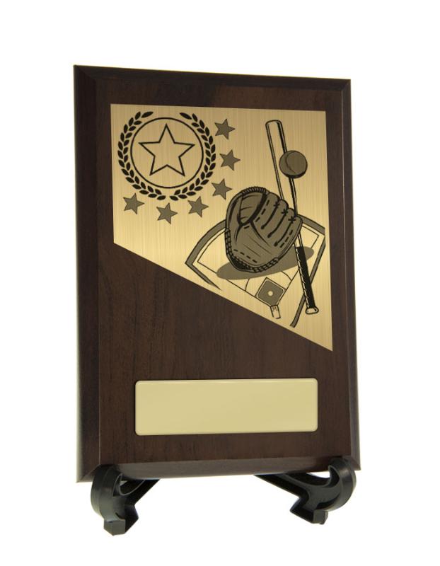 8231CH-PS5A Baseball Theme on Plaque 15.5cm