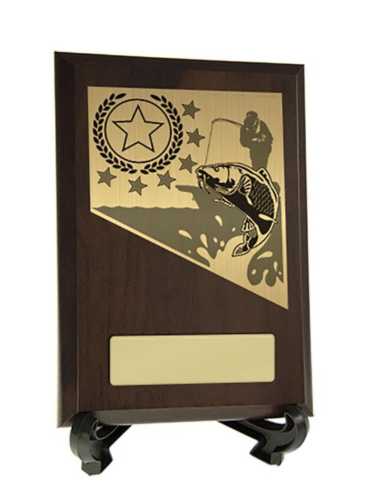 8231CH-PS85A Plaque with Fishing Trim 15.5cm