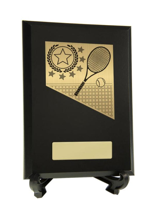 8232BK-PS12A Plaque with Tennis Trim 17.5cm