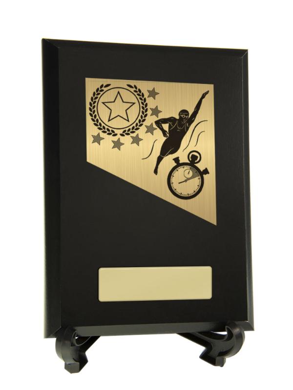 8232BK-PS2A Plaque with Swimming Trim 17.5cm